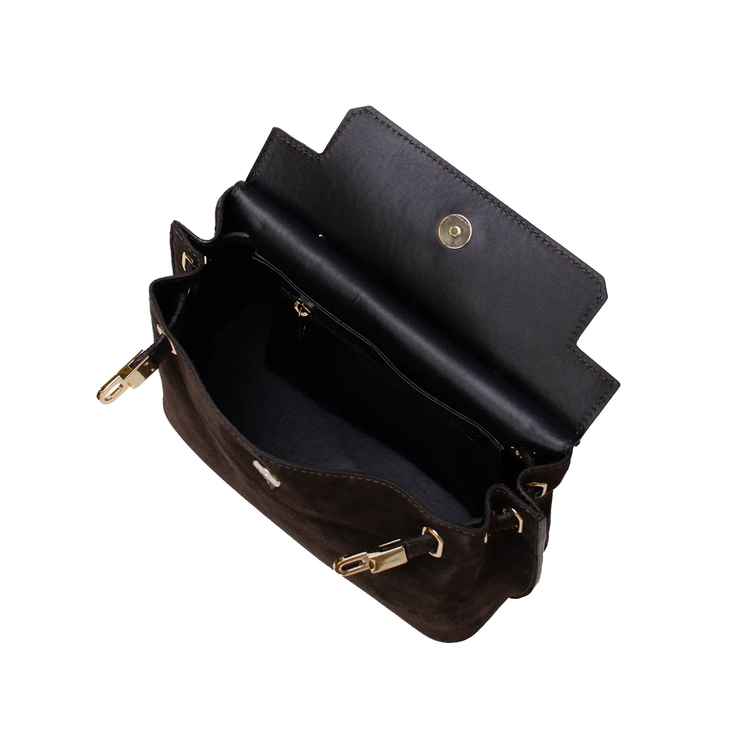 Latalia Rivoli skinnveske espresso mocka 27 cm