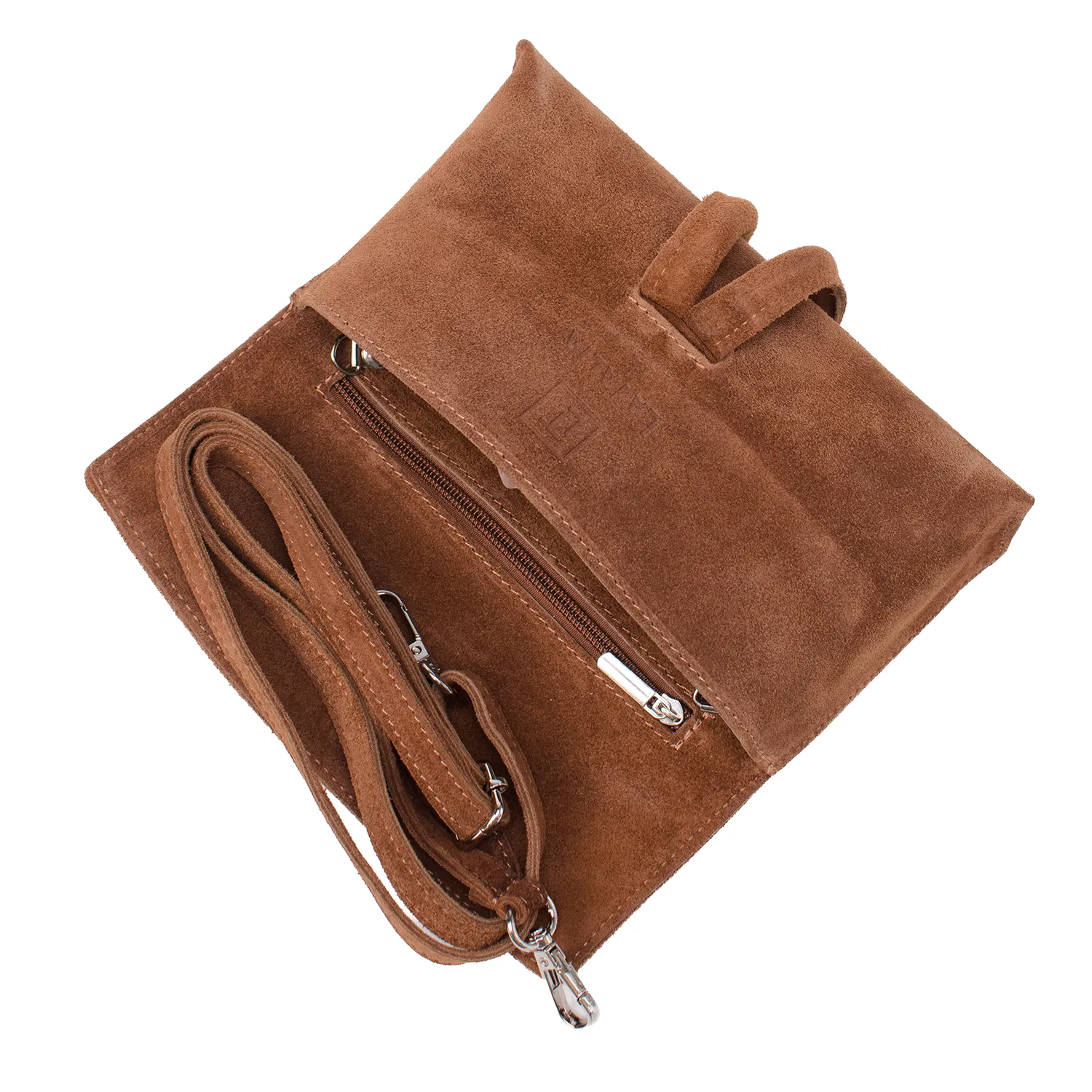 Latalia Barletta clutch camel semsket