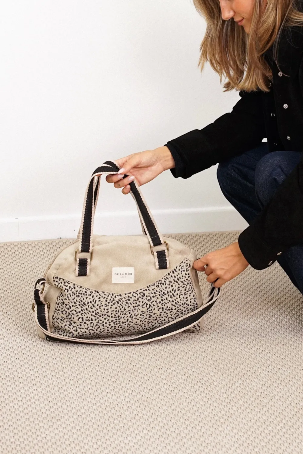 De La Mur Koto Mediano veske leopard 34x28x10 cm