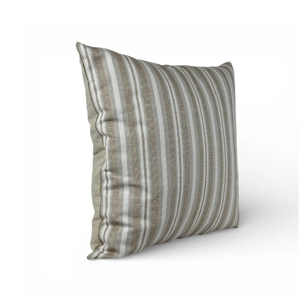 De La Mur Malik putetrekk beige stripet jacquard