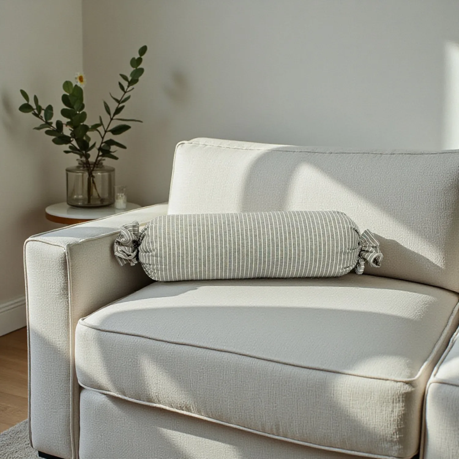 De La Mur Perla Caramelo prydpute 50 cm grå stripete