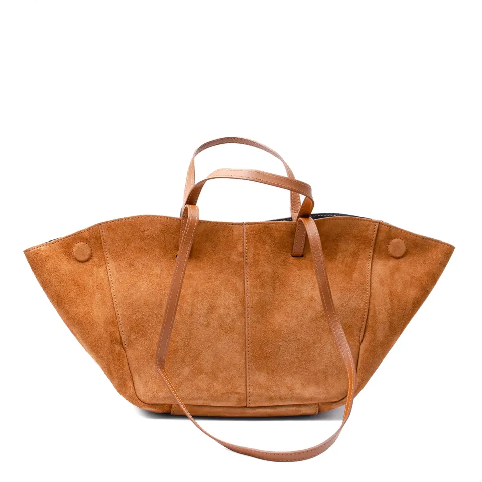 Latalia Nola shoppingveske mocka karamell MacBook
