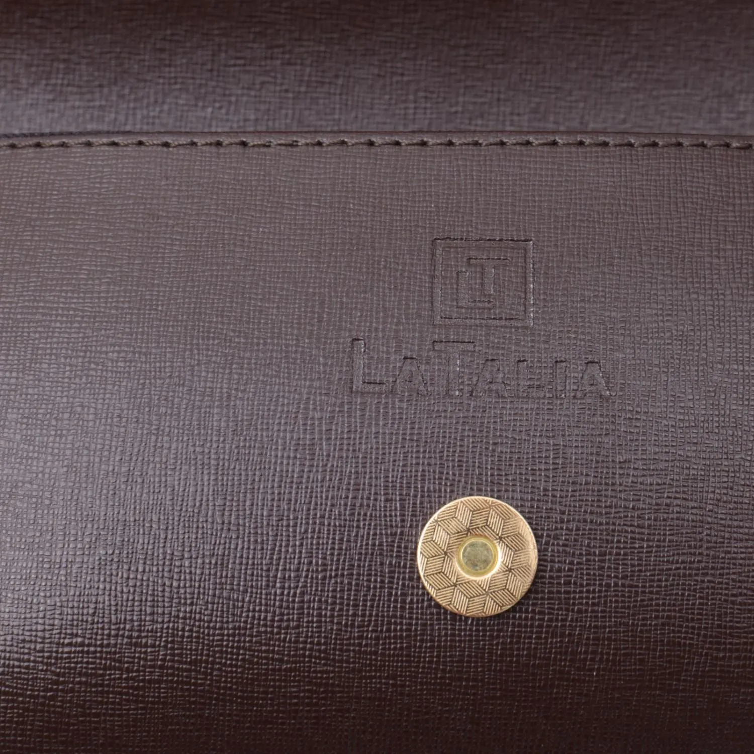 Latalia Mini konvolutt skinnveske svart med kjede