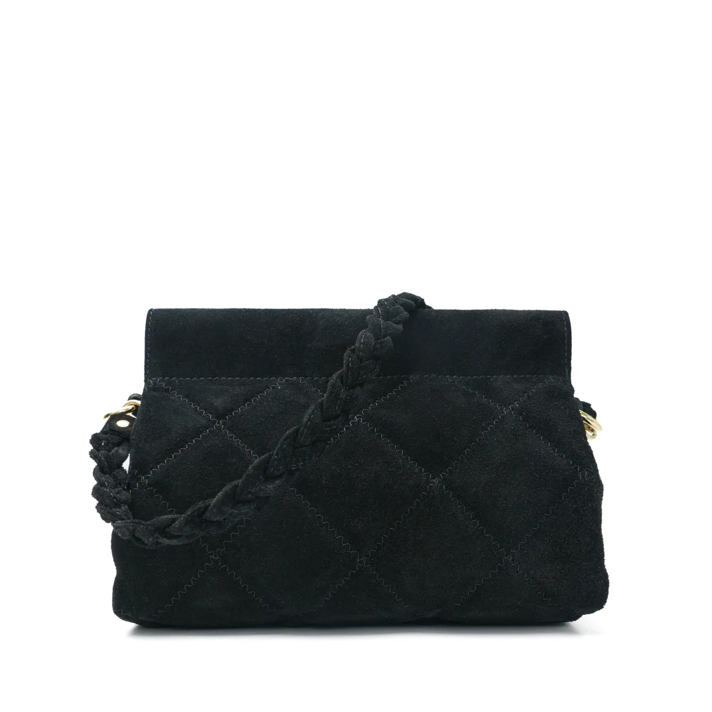 Latalia Sassari Suede Maxi veske svart vattert