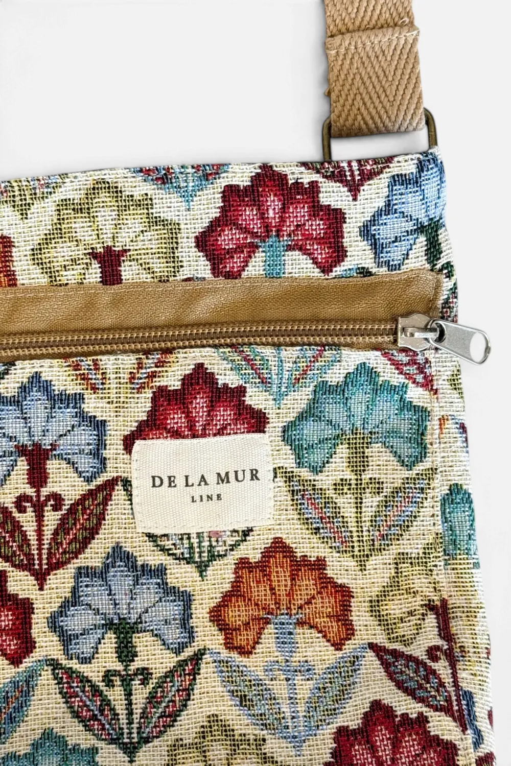 De La Mur Flora flaskeveske blomstret 22x14x9 cm