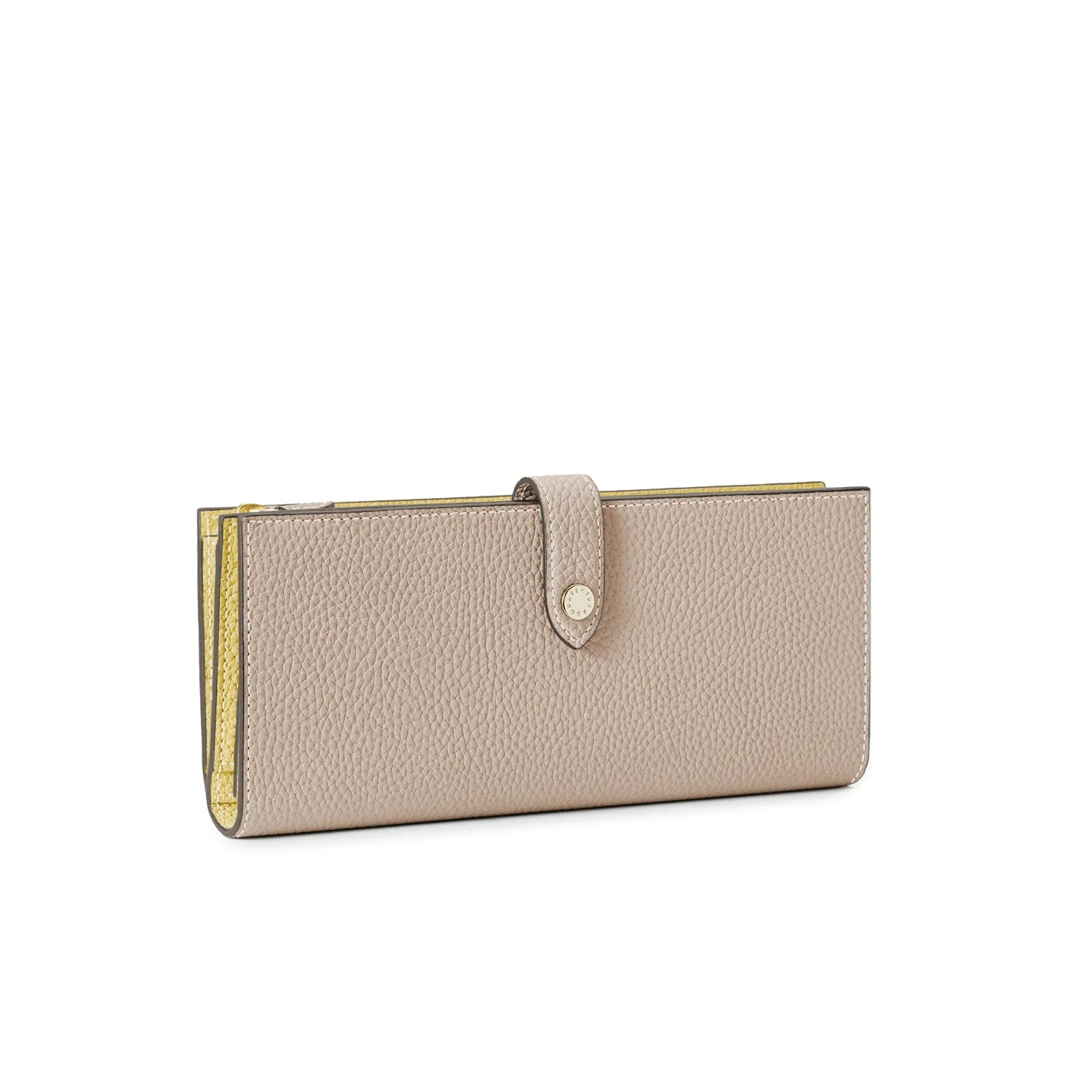 Bonaventura Belted Multi lang lommebok Etoupe Gul skinn