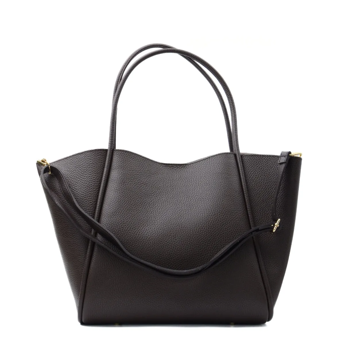 Latalia Florence XL shopper mørkebrun skinn