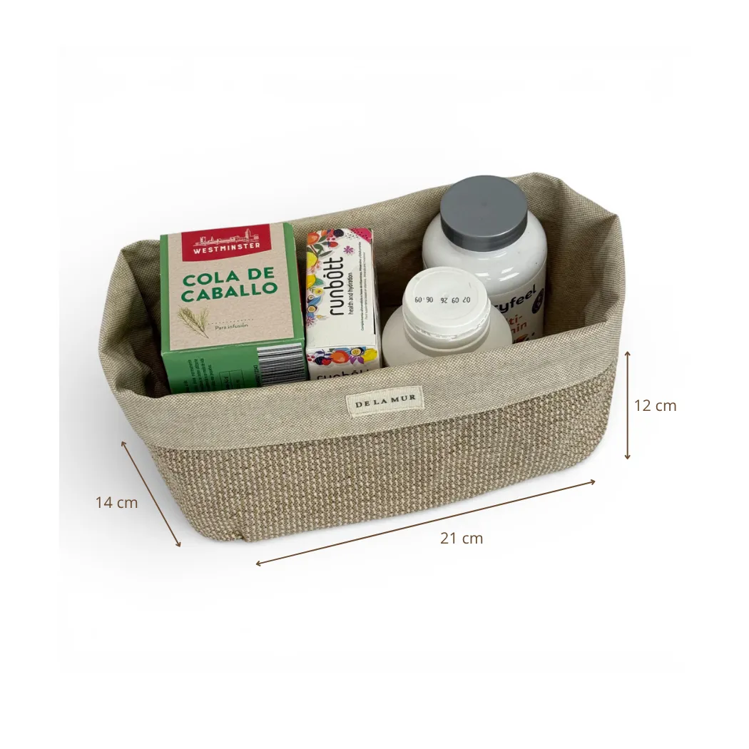 De La Mur Caña kurv stor beige 21 cm