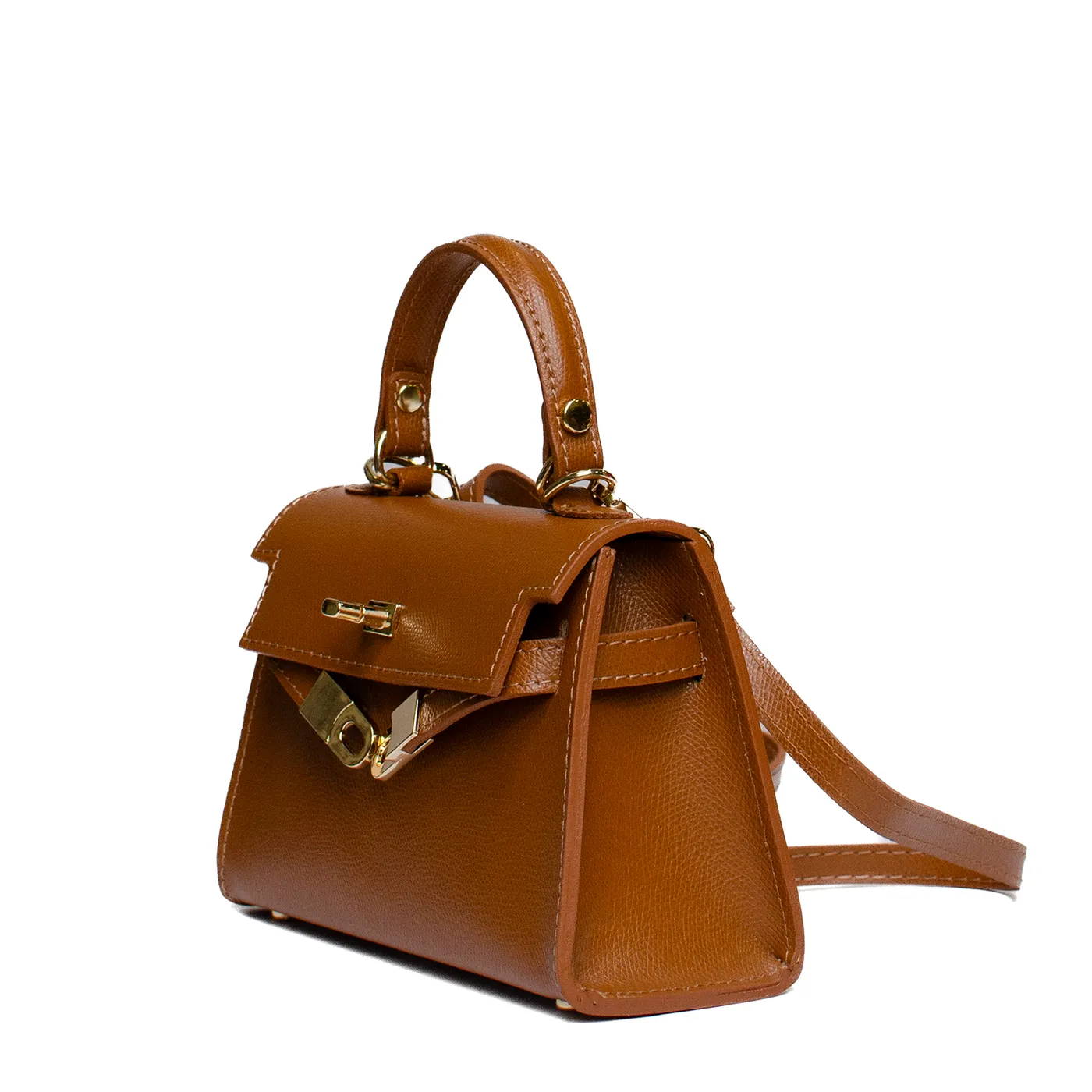 Latalia Trento veske brun saffiano skinn
