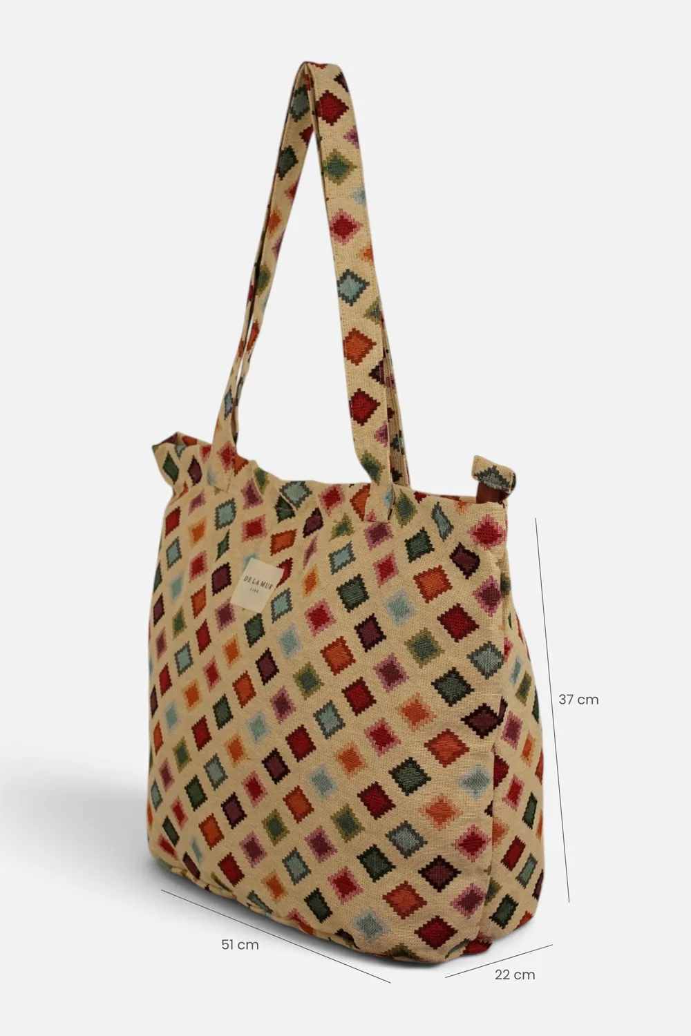 De La Mur Zac stor shopper flerfarget 51 cm