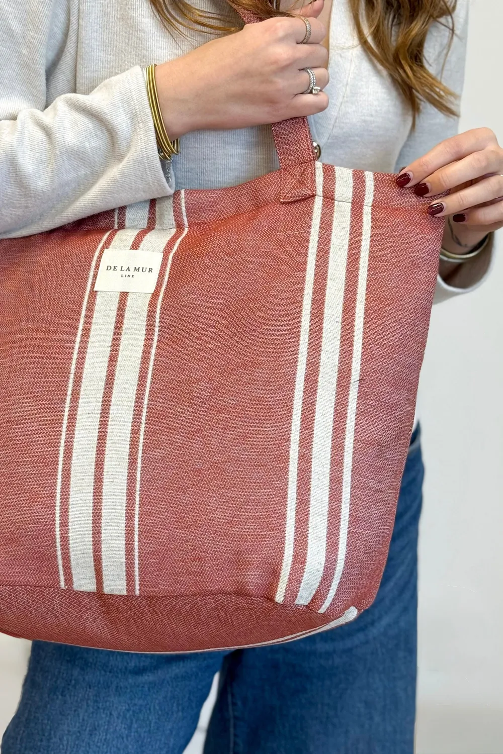De La Mur Calido Grande shopper terrakotta med glidelås