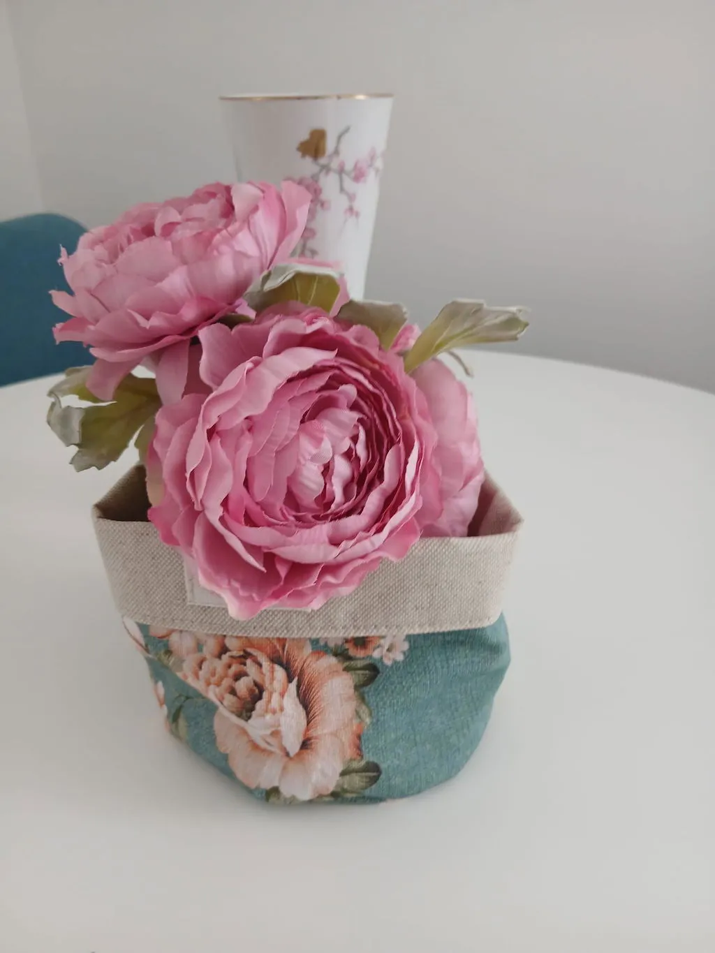 De La Mur Tivo kurv blå blomstret 14x21 cm