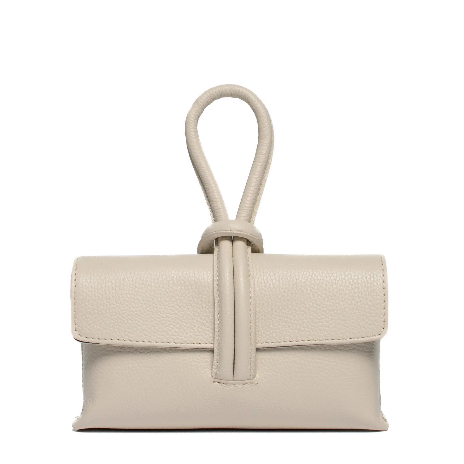 Latalia Barletta miniveske beige clutch skinn