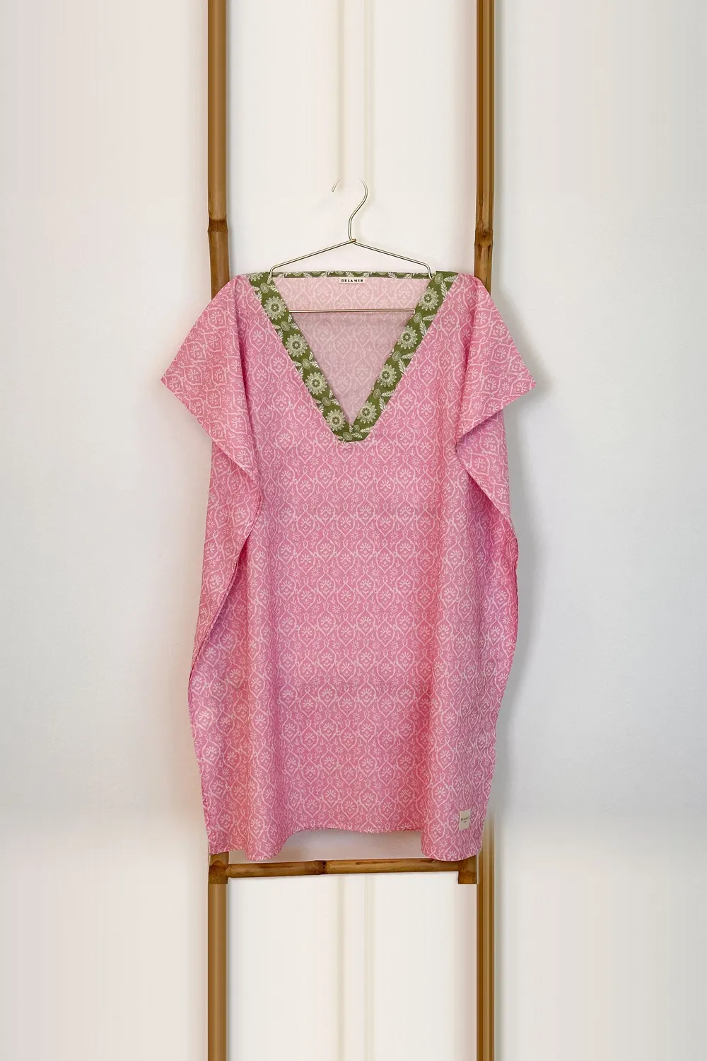 De La Mur Dula kaftan rosa blomstret