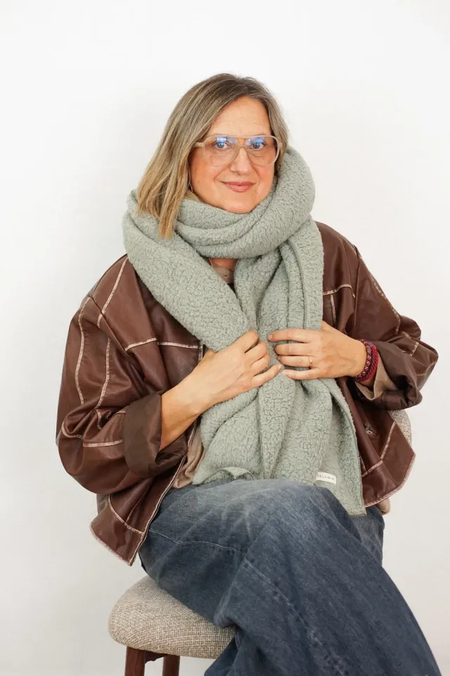 De La Mur Polo skjerf lysegrønt maxi 49x240 cm varmt