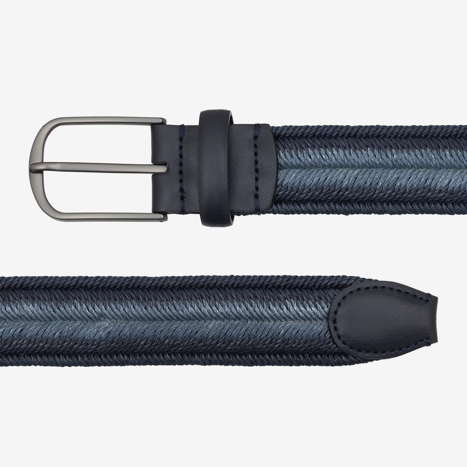 DuDubags Domizia belte flettet lin navy elastisk 95