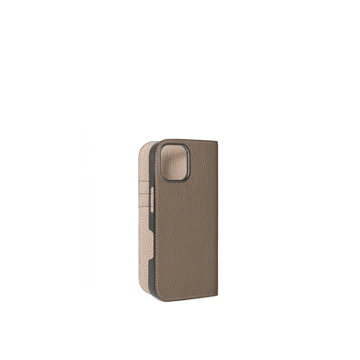 Bonaventura iPhone 17 dagboketui skinn bordeaux
