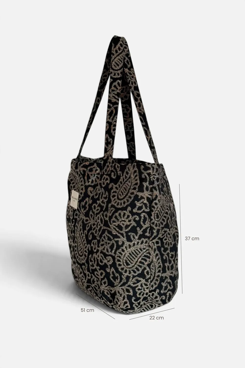 De La Mur Teide stor shopper svart 51x37x22 cm