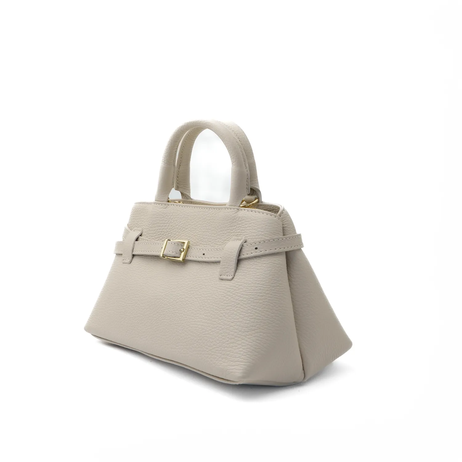 Latalia Pisa-mini crossbody Beige ekte skinn
