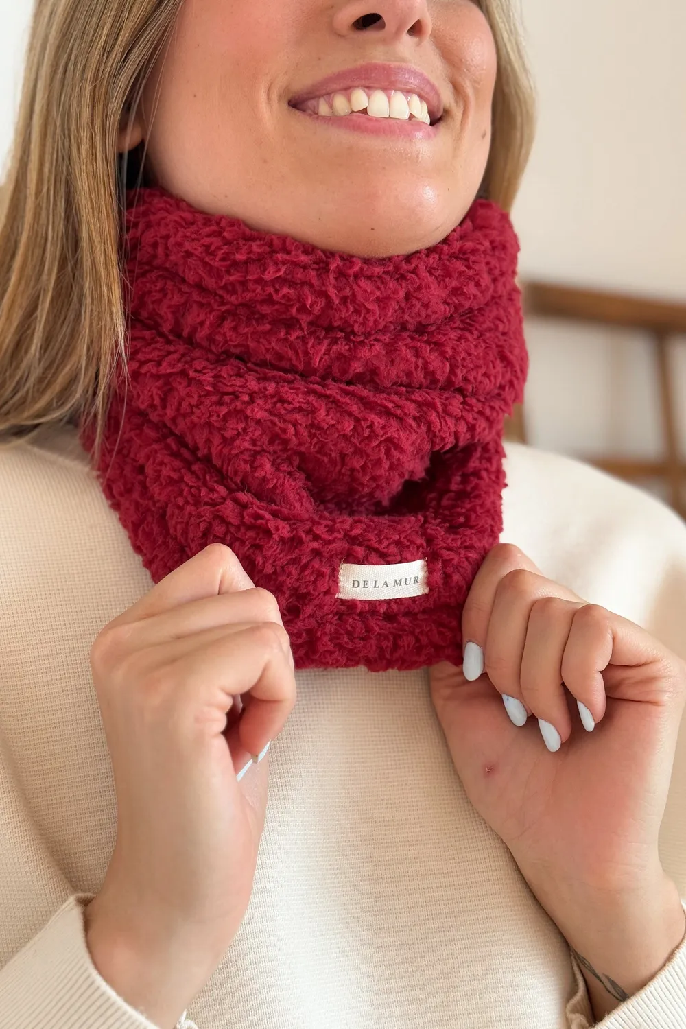 De La Mur Lake Braga Cuello halsvarmer bordeaux teddy