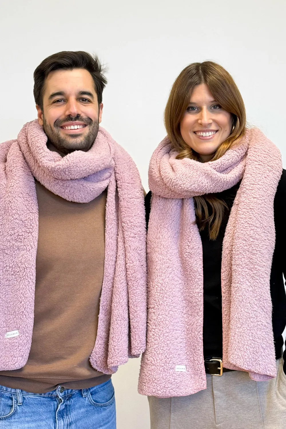 Kalt skjerf rosa maxi 49x240 cm teddy