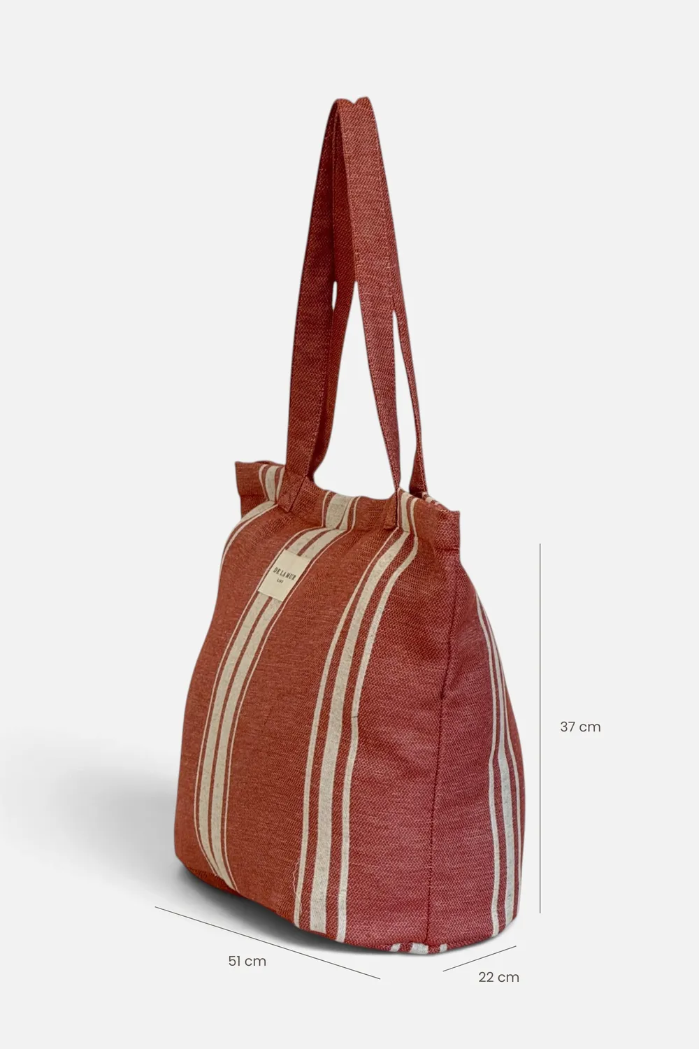 De La Mur Calido Grande shopper terrakotta med glidelås