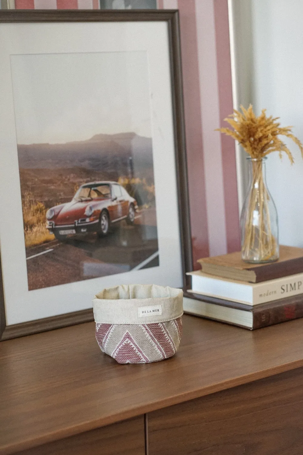 De La Mur Kasa liten kurv geometrisk beige 11,5 cm