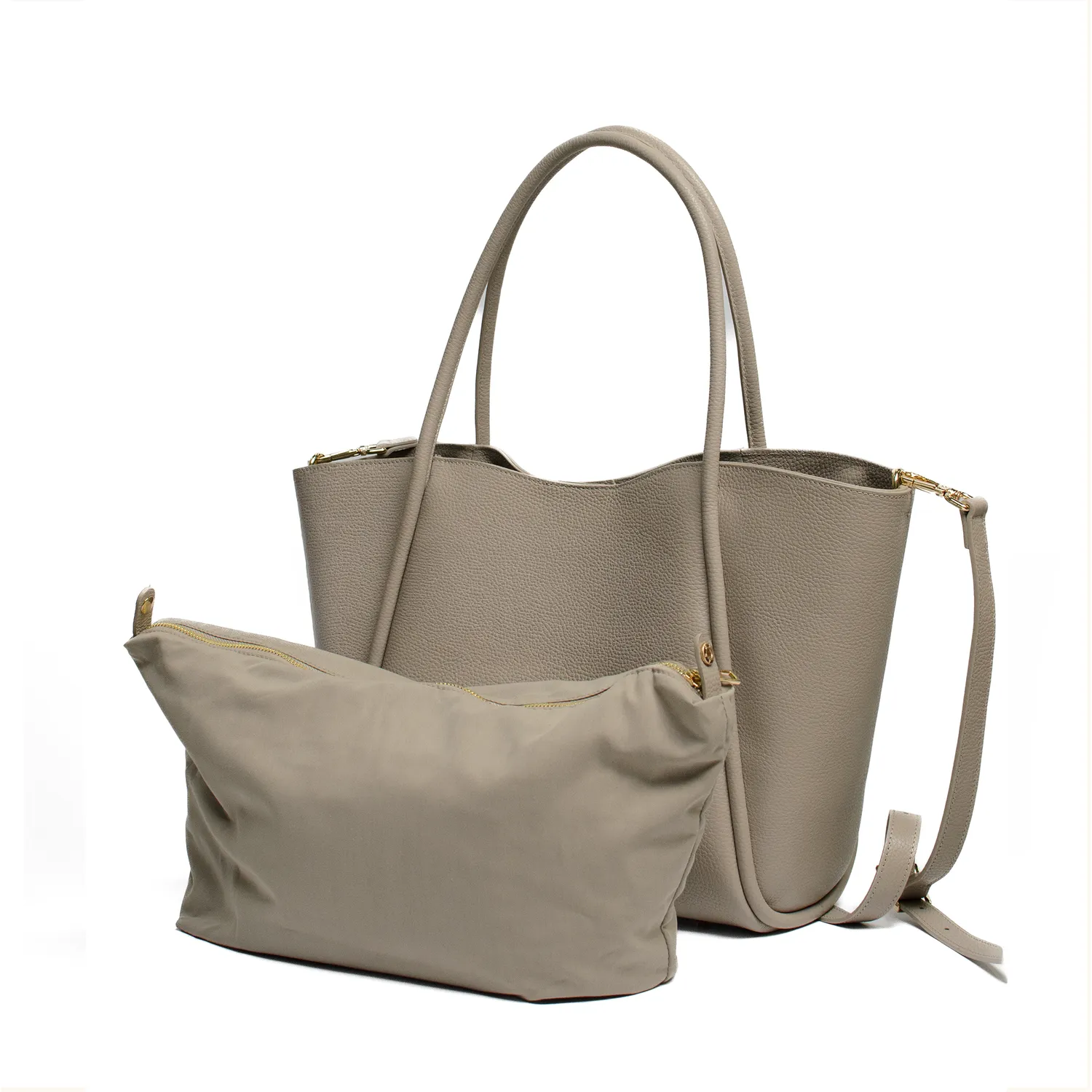 Latalia Florence XL shopper granit skinn