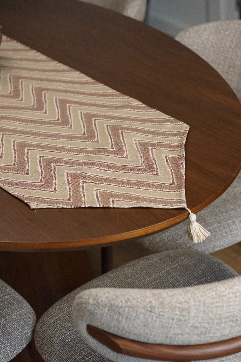 De La Mur Kasa bordløper beige 41x165 cm jacquard