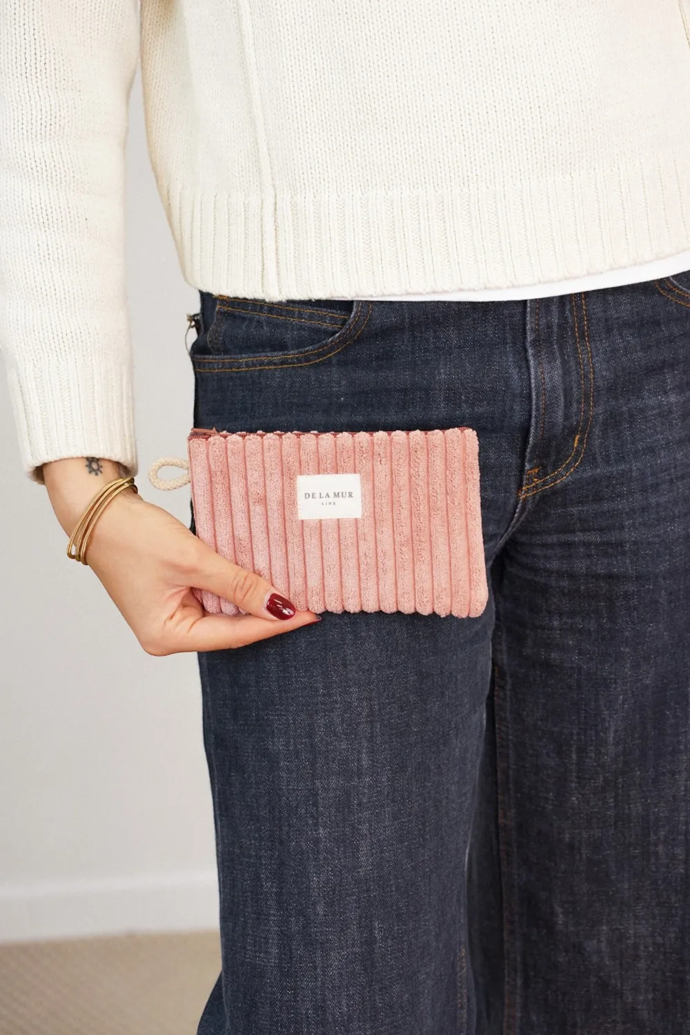 De La Mur Crepe mini sminkepung 17,5 cm rosa
