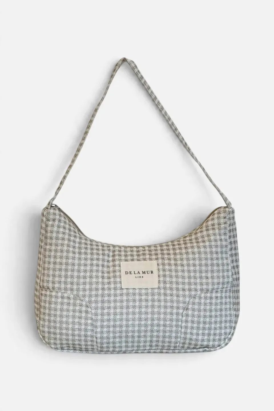 De La Mur Vison skulderveske beige rutete 29x17