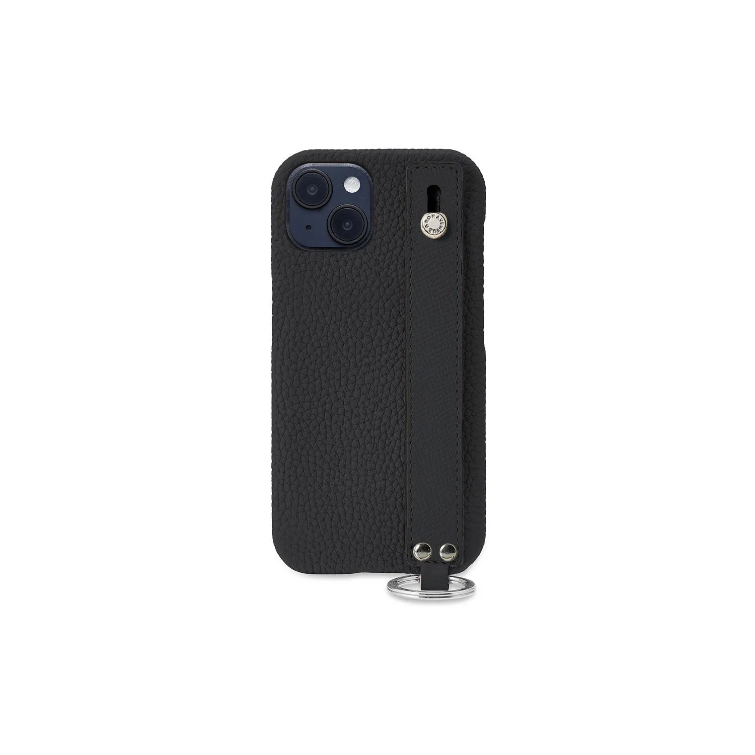 Bonaventura iPhone 16 Pro deksel håndtak Svart skinn