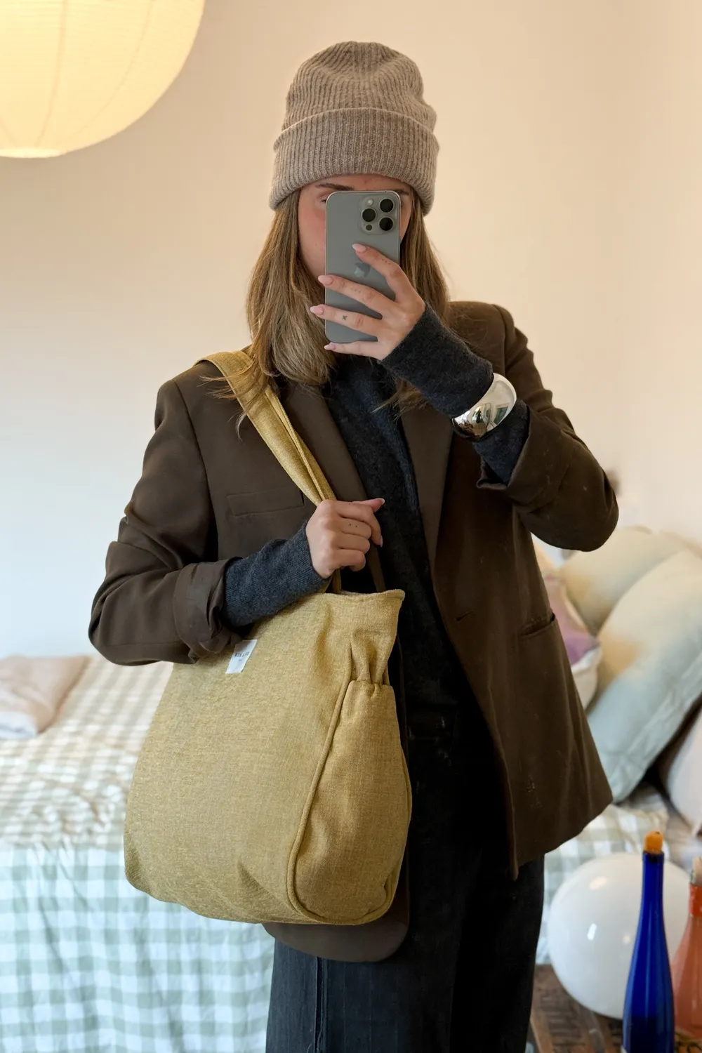 De La Mur Ocre skulderveske 47 cm oker