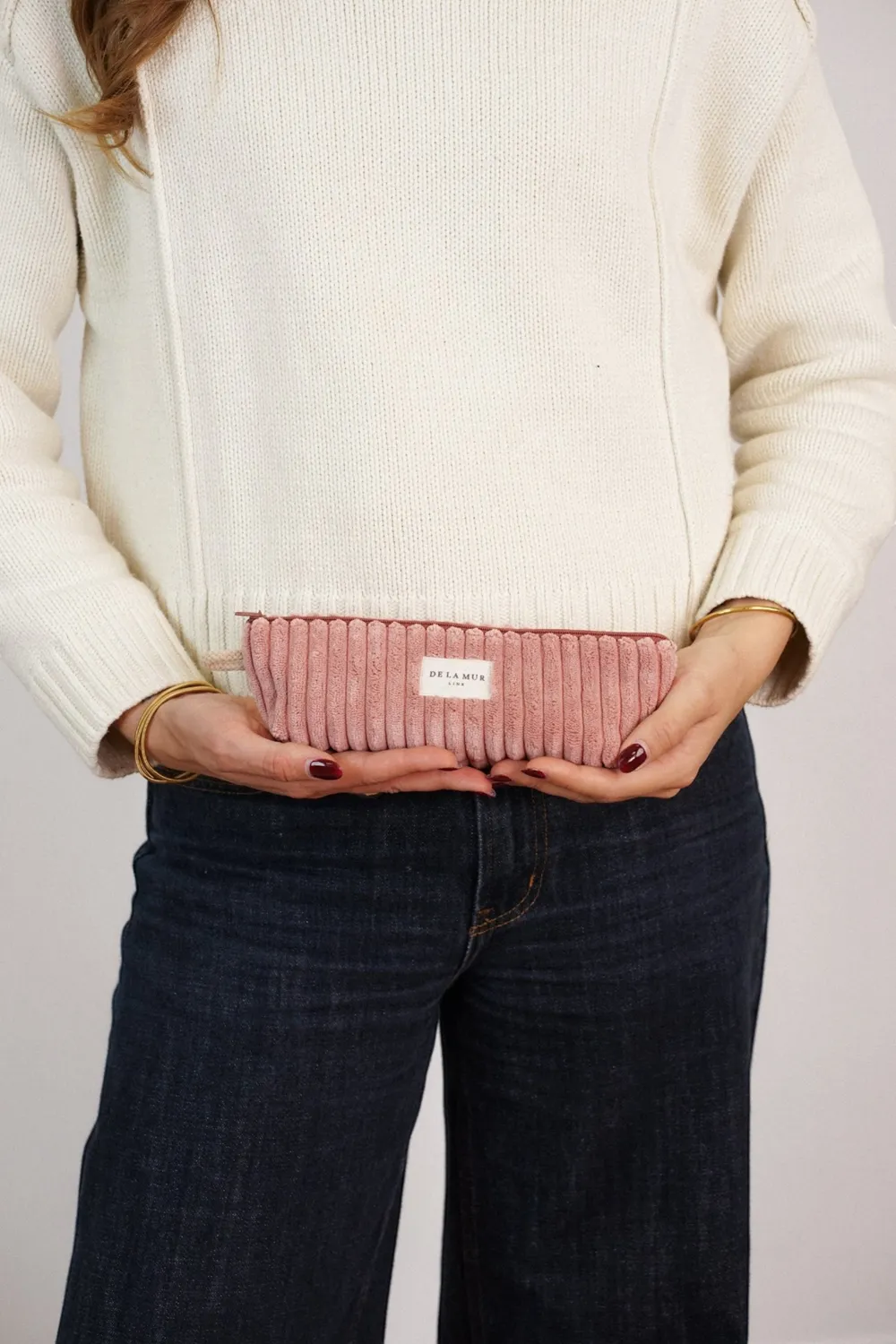 De La Mur Crepe pennal rosa 18x7 cm