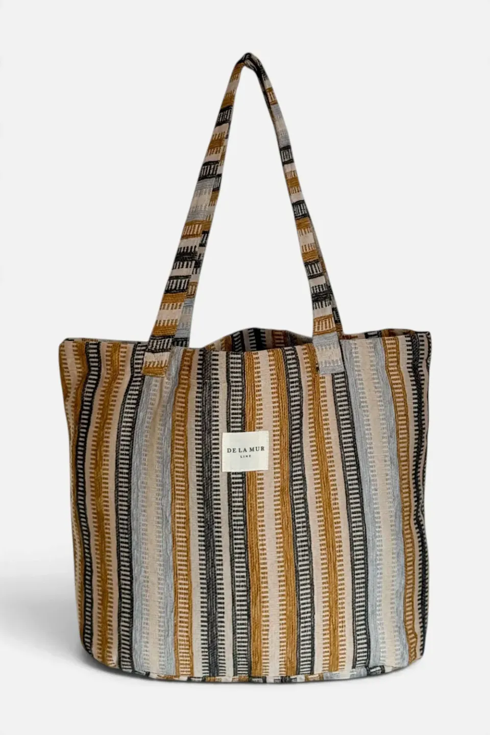 De La Mur Tron stor shopper 51x37x22 cm stripet