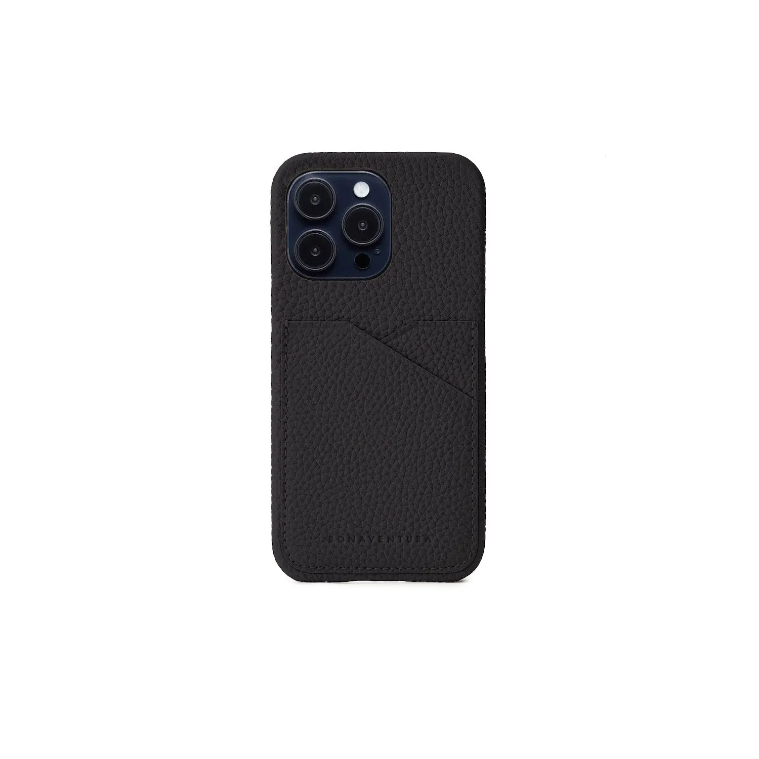 Bonaventura iPhone 14 Pro bakdeksel krympeskinn Svart