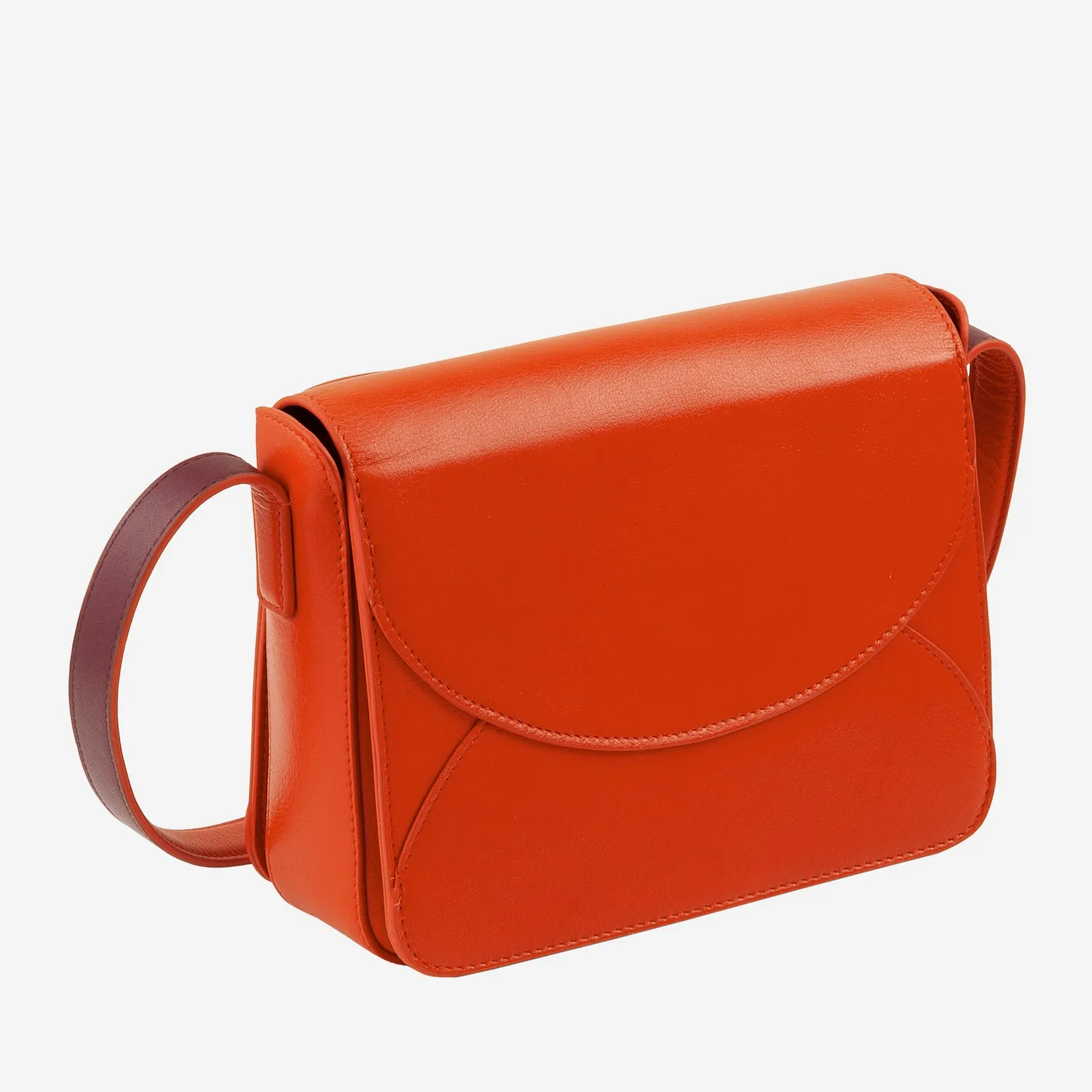 DuDubags Cefalonia skulderveske arancio pumpkin skinn
