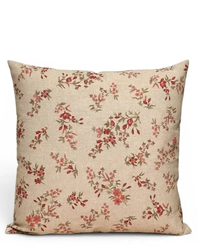 De La Mur Lola putetrekk 50x50 cm rødt blomstret