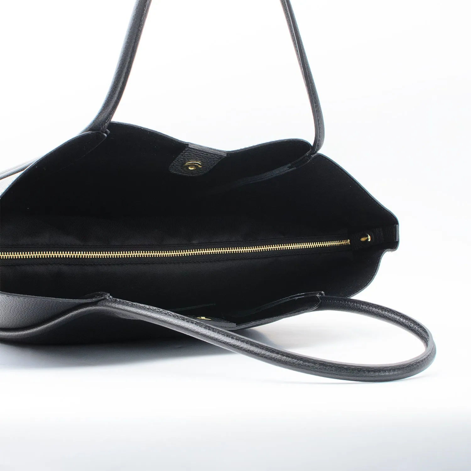Latalia Florence XL shopper mørk brun ekte skinn