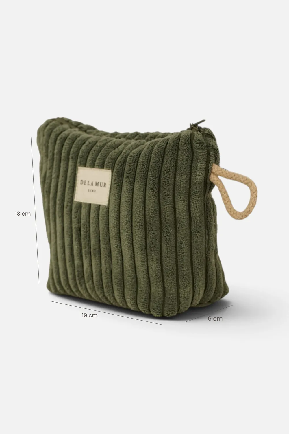 De La Mur Musgo toalettmappe 19x13x6 cm grønn kord