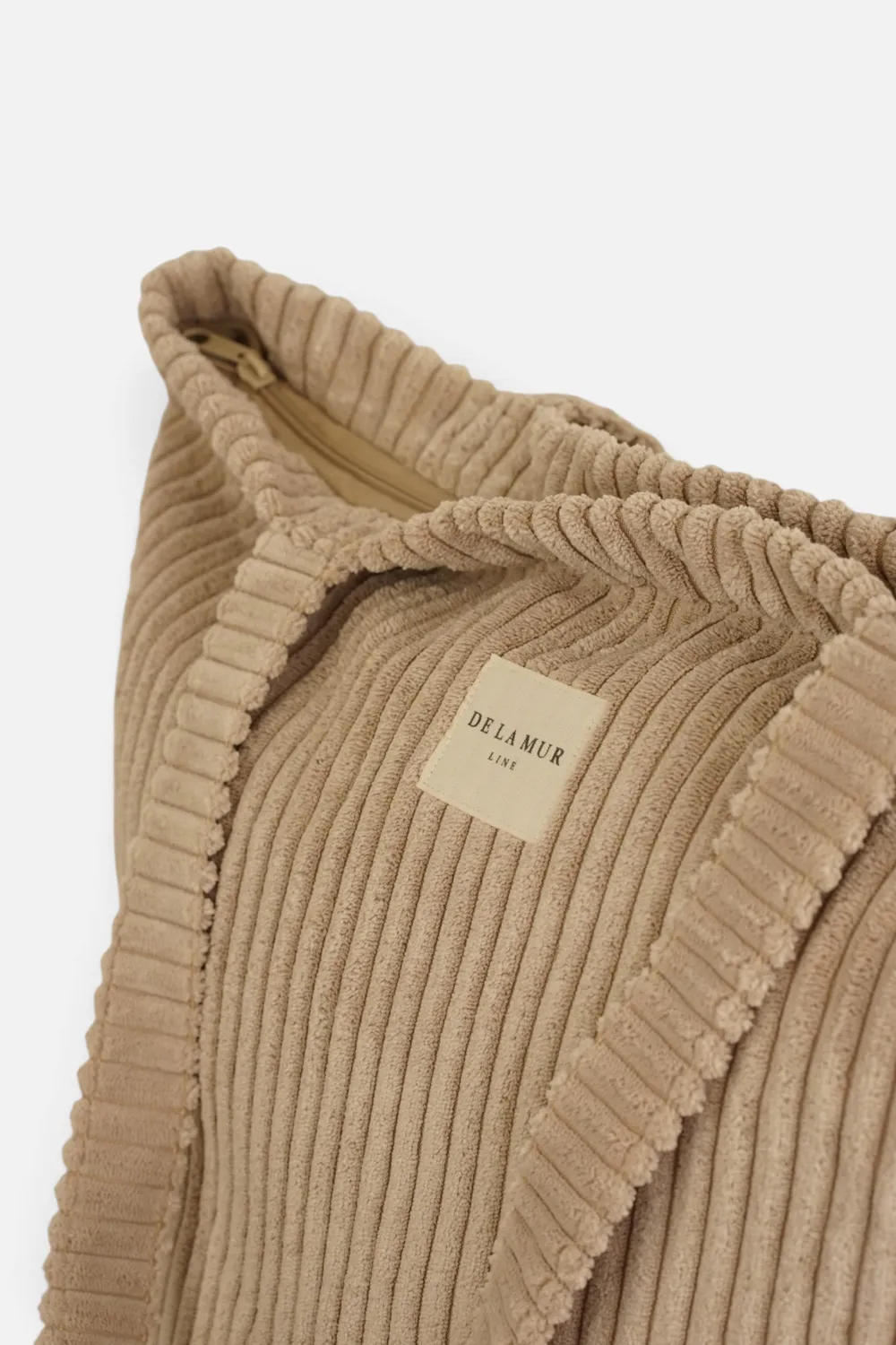 De La Mur Moka stor shopper beige kordfløyel