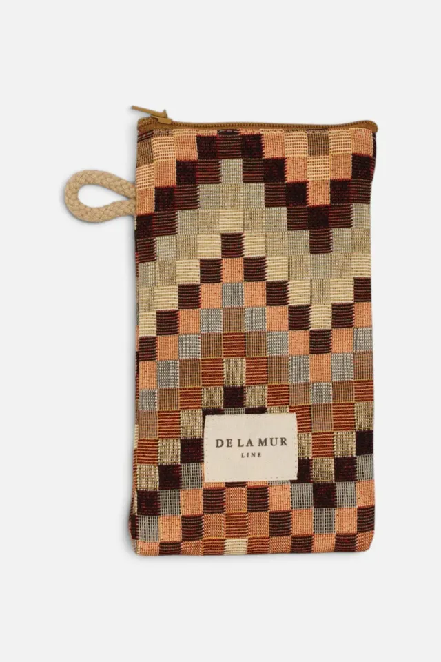 De La Mur Pier brilleetui beige jacquard 8,5x18