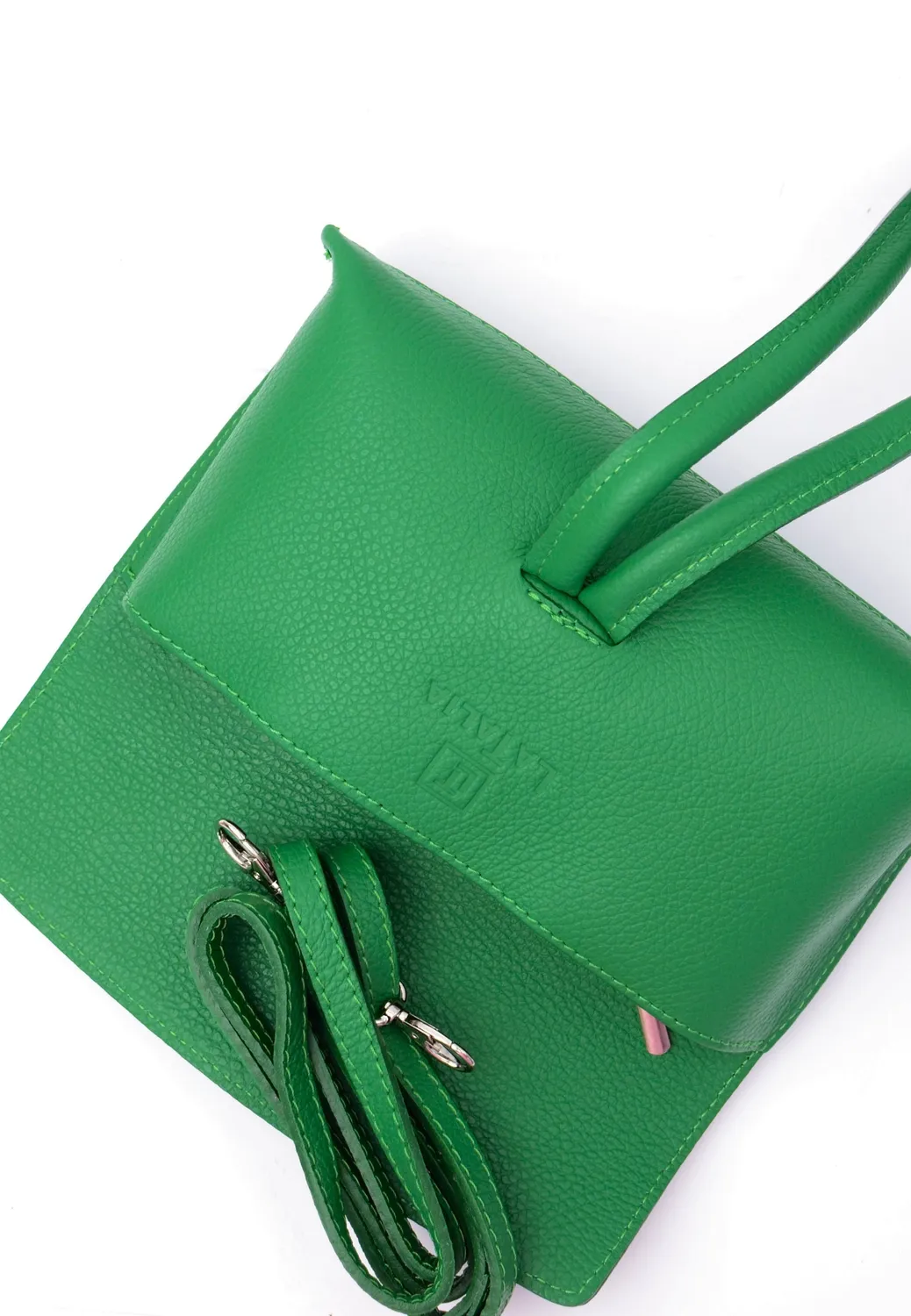 Latalia Barletta miniveske grønn ekte skinn clutch