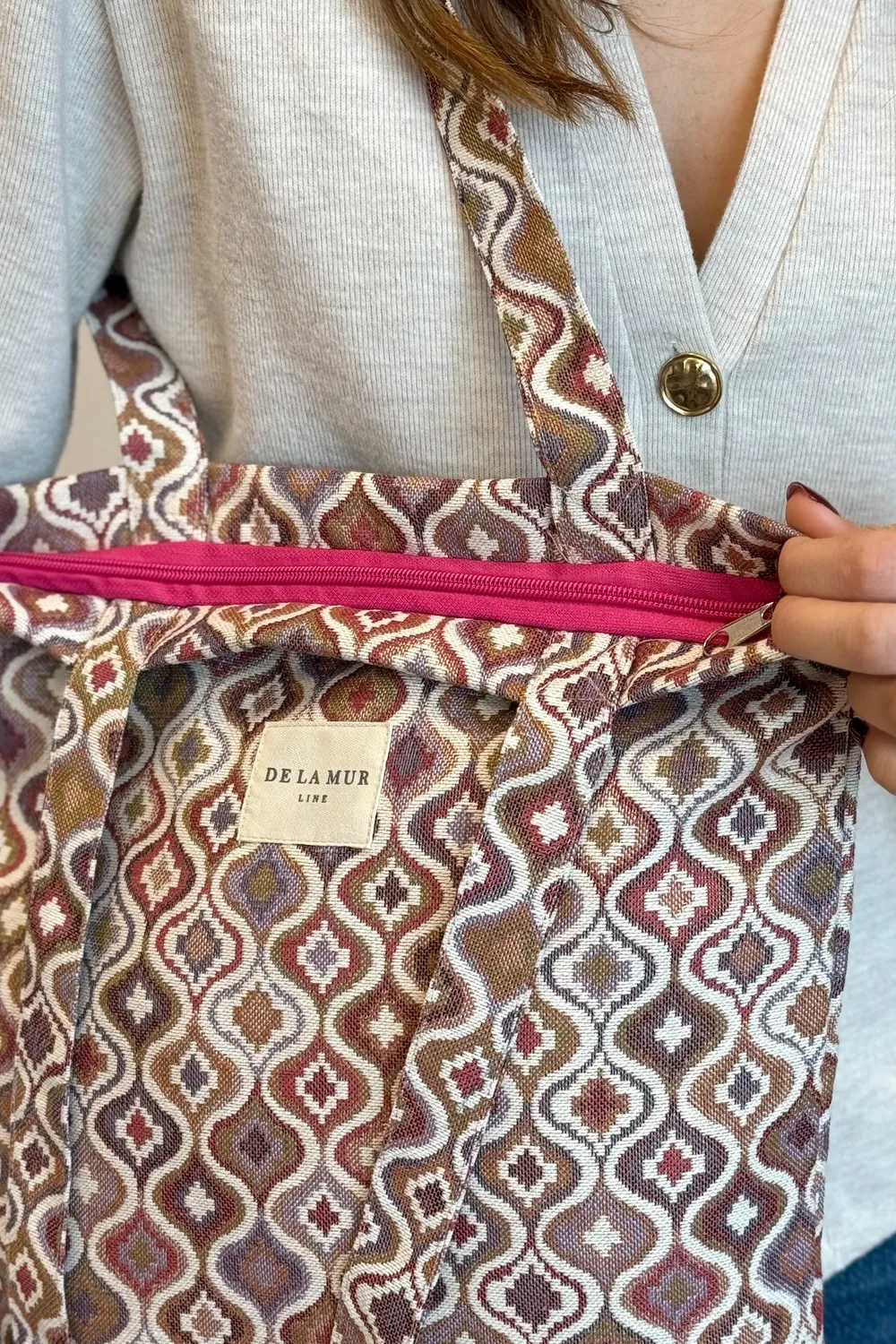 De La Mur Onda totebag rosa lilla liten