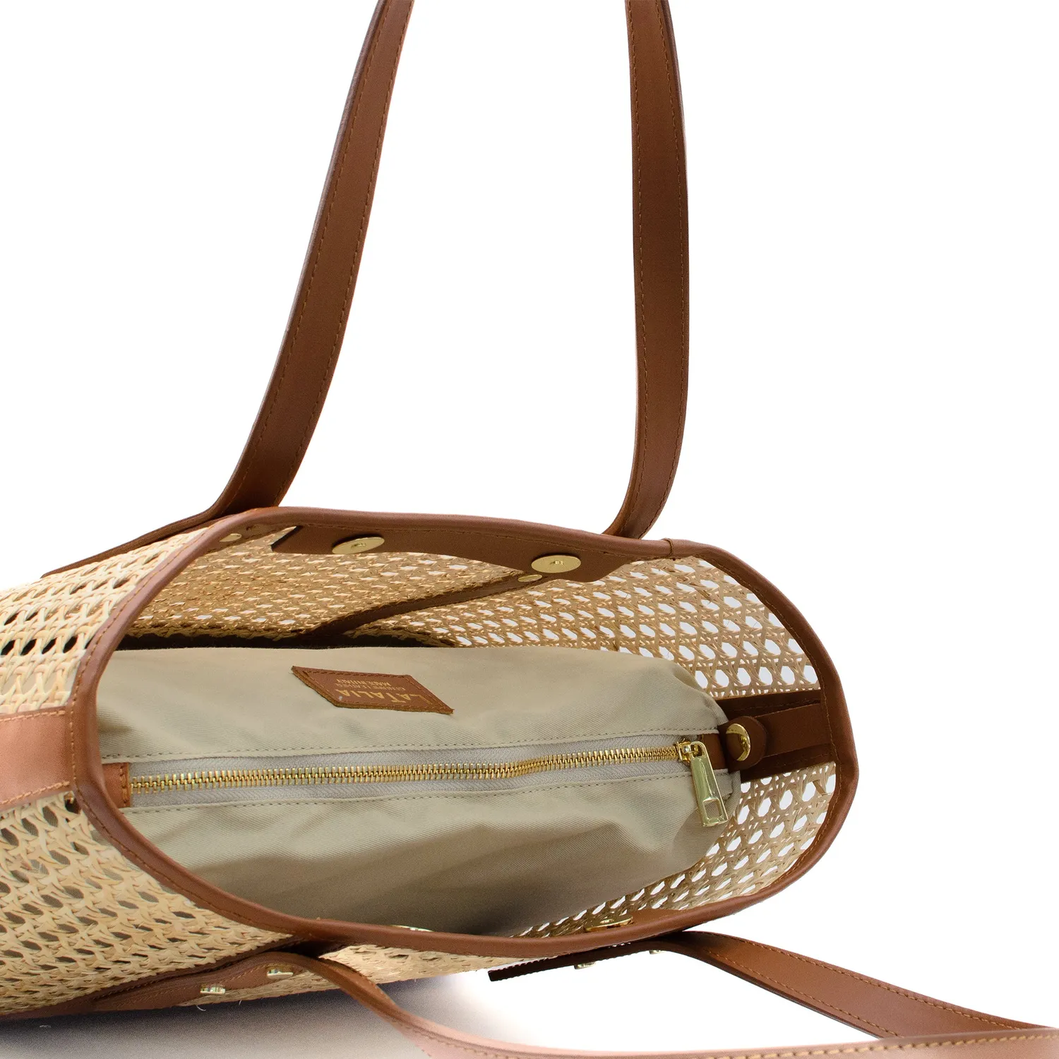 Latalia Modena Maxi rottingveske brun 38 cm