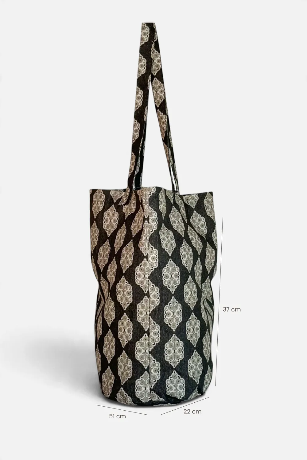 De La Mur Tera shopperveske stor svart beige