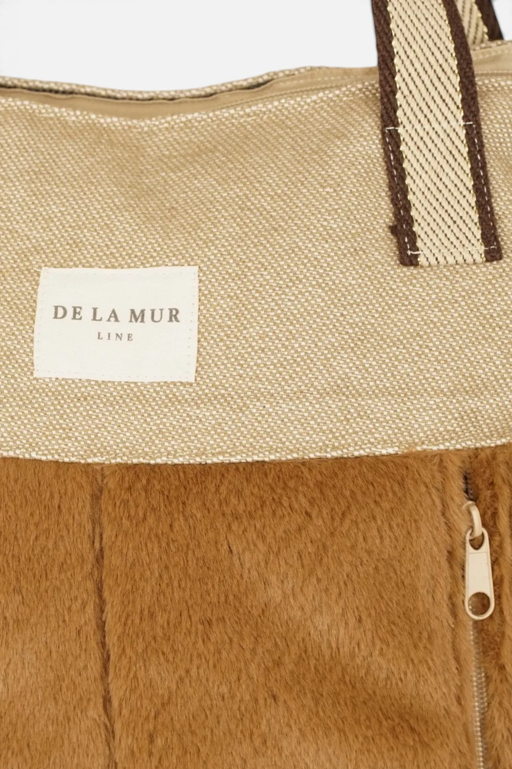 De La Mur Pile Grande veske beige plysj