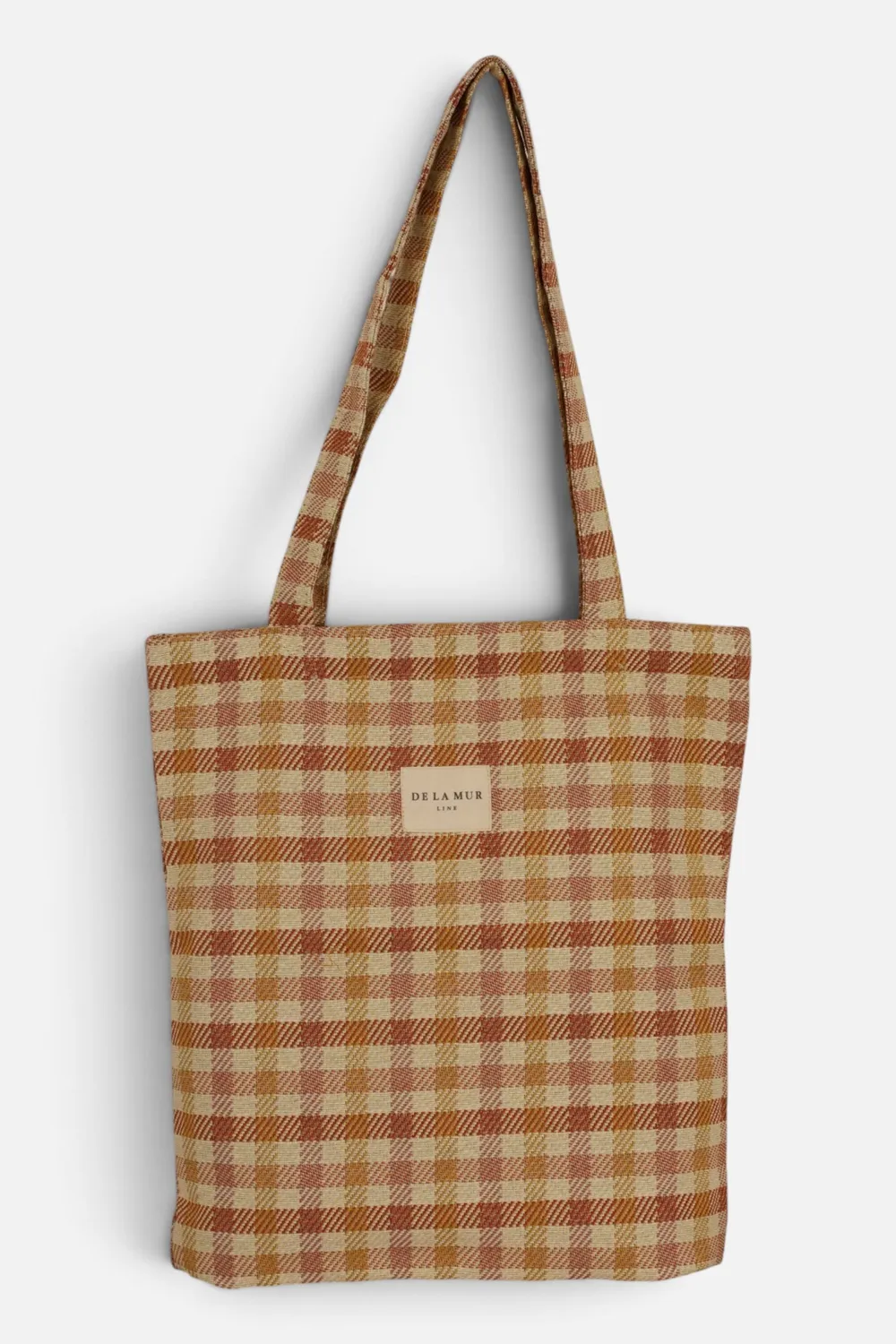 De La Mur Zia totebag 35 cm terrakotta rutet