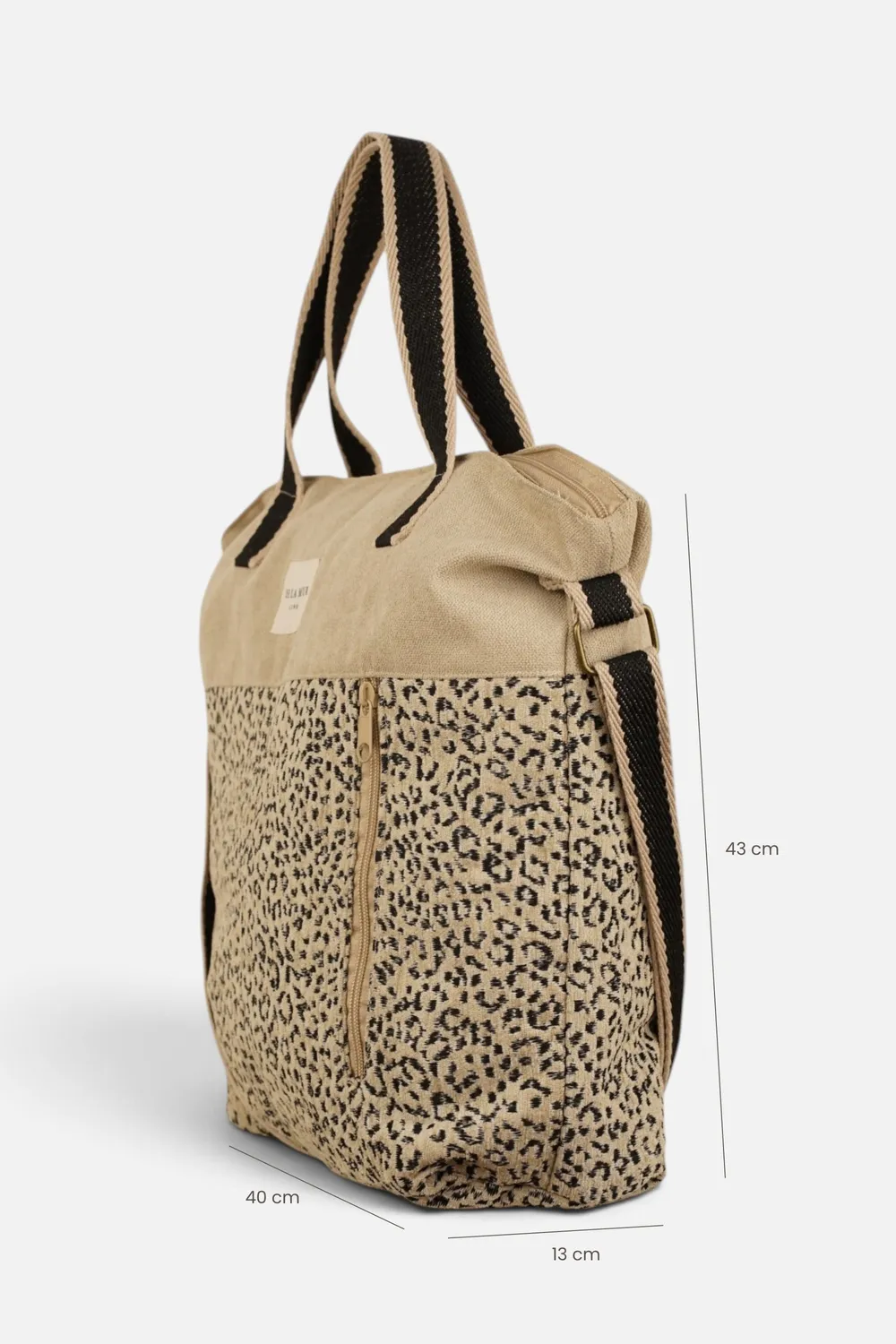 De La Mur Koto stor veske leopard 43x40x13 cm