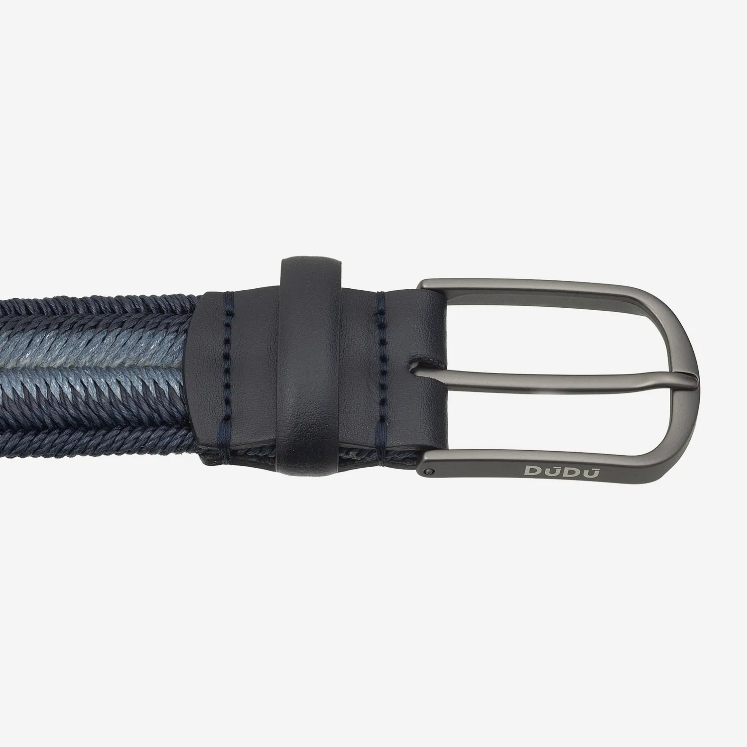 DuDubags Domizia belte flettet lin navy elastisk 95